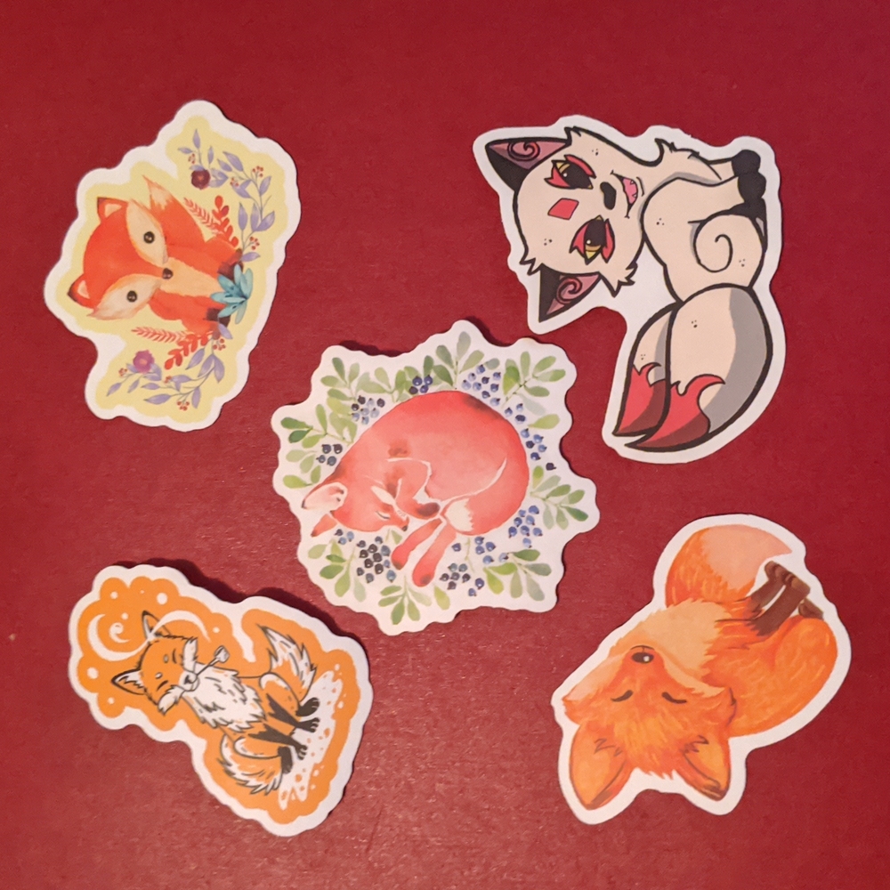 Cute Fox water bottle stickers 🦊
